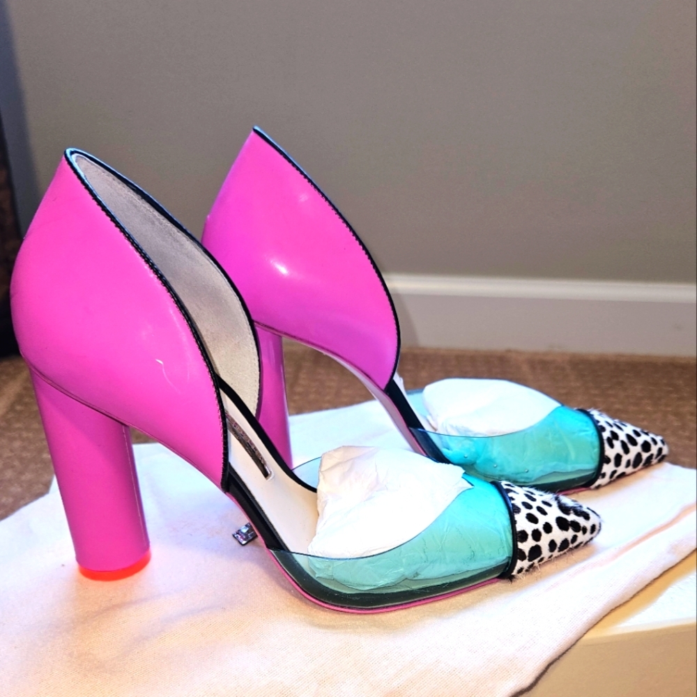 Sophia Webster Heels Jessica Neon Plum Size 38